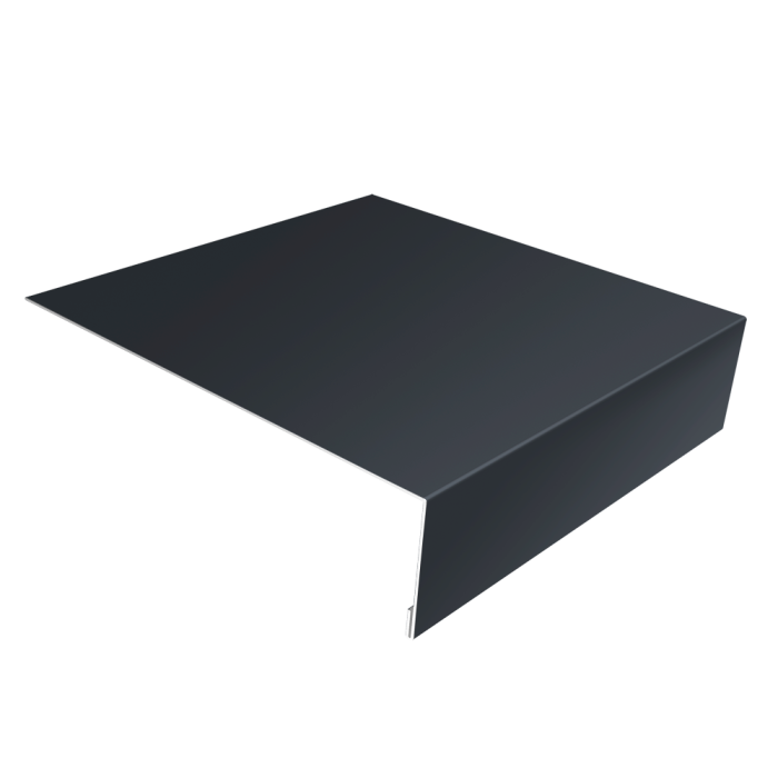 Планка лобовая/околооконная простая 190х50 0,5 Satin с пленкой RAL 7024 мокрый асфальт (3м)