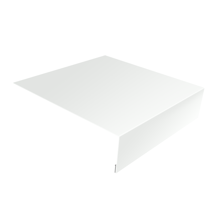 Планка лобовая/околооконная простая 190х50 0,5 Satin с пленкой RAL 9003 сигнальный белый (2м)