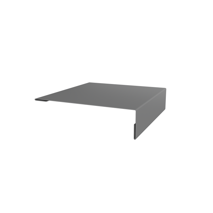 Планка мансардная 0,45 PE с пленкой RAL 9006 бело-алюминиевый (2м)