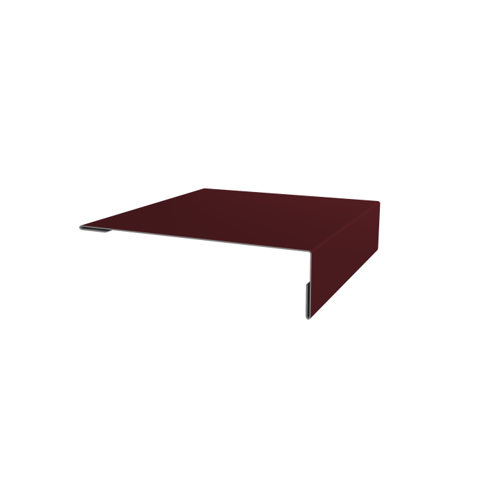 Планка мансардная 0,5 Satin с пленкой RAL 3005 красное вино (2м)