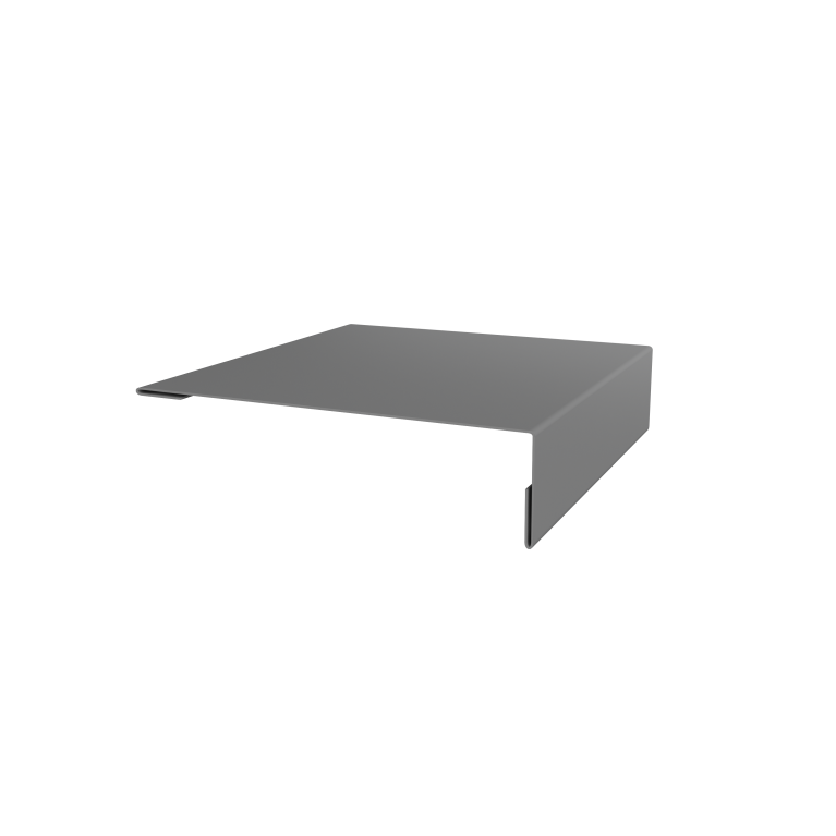 Планка мансардная 0,5 Satin с пленкой RAL 9006 бело-алюминиевый (2м)