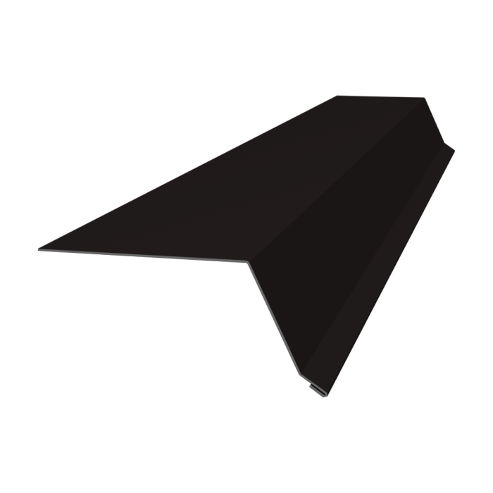 Планка капельник 100х55 0,45 PE-Double с пленкой RAL 9005 черный (2м)