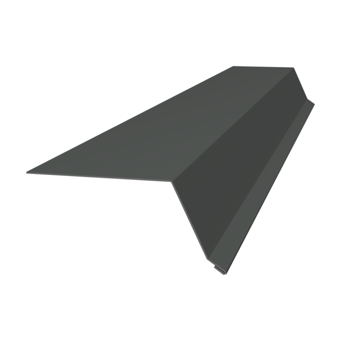 Планка капельник 100х55 0,45 PE с пленкой RAL 7005 мышино-серый (2м)