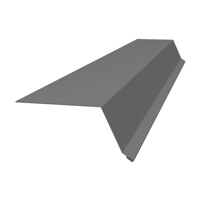 Планка капельник 100х55 0,5 Satin с пленкой RAL 9006 бело-алюминиевый (3м)