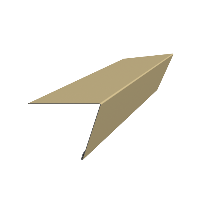 Планка капельник обратный 105х80 Фартук S16 0,4 PE с пленкой RAL 1014 слоновая кость (3м)