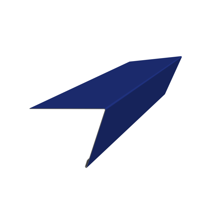 Планка капельник обратный 105х80 Фартук S16 0,45 PE с пленкой RAL 5002 ультрамариново-синий (2м)