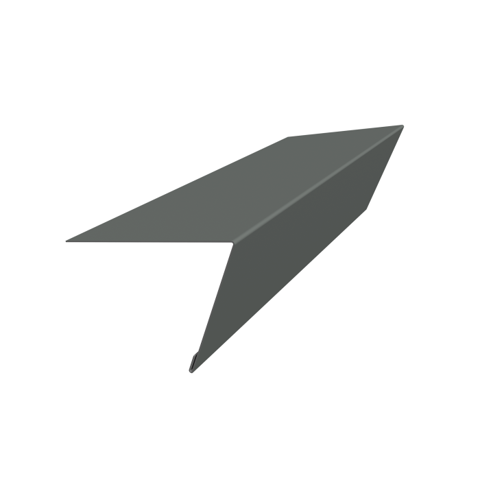 Планка капельник обратный 105х80 Фартук S16 0,45 PE с пленкой RAL 7005 мышино-серый (3м)