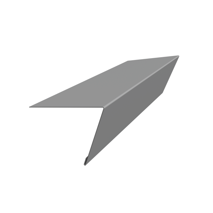 Планка капельник обратный 105х80 Фартук S16 0,5 Satin с пленкой RAL 9006 бело-алюминиевый (3м)