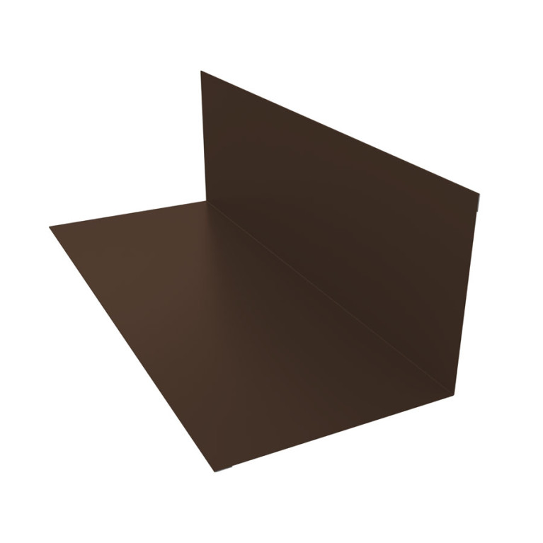 Планка примыкания 130х160мм 0,45 Drap RAL 8017 шоколад (3м)