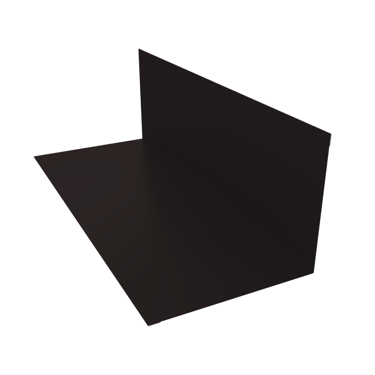 Планка примыкания 130х160мм 0,45 PE-Double с пленкой RAL 9005 черный (3м)