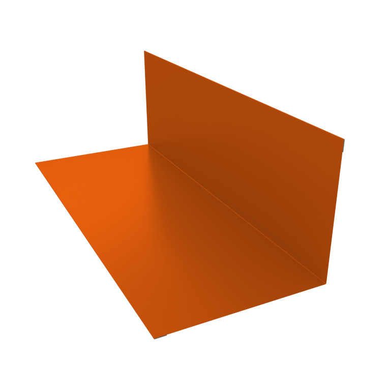 Планка примыкания 130х160мм 0,45 PE с пленкой RAL 2004 оранжевый (3м)