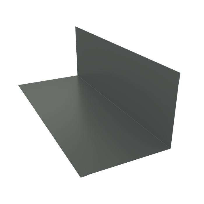 Планка примыкания 130х160мм 0,45 PE с пленкой RAL 7005 мышино-серый (3м)