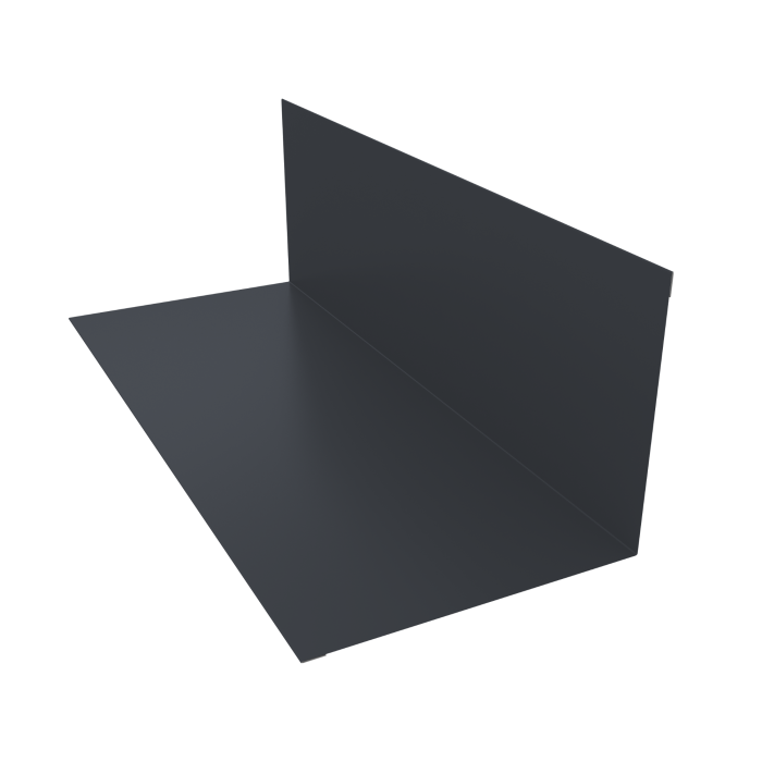 Планка примыкания 130х160мм 0,5 Satin Matt RAL 7024 мокрый асфальт (2м)