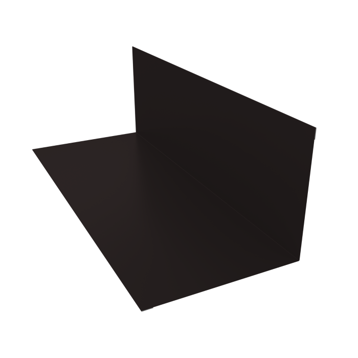 Планка примыкания 130х160мм 0,5 Satin Matt TX RAL 9005 черный (2м)