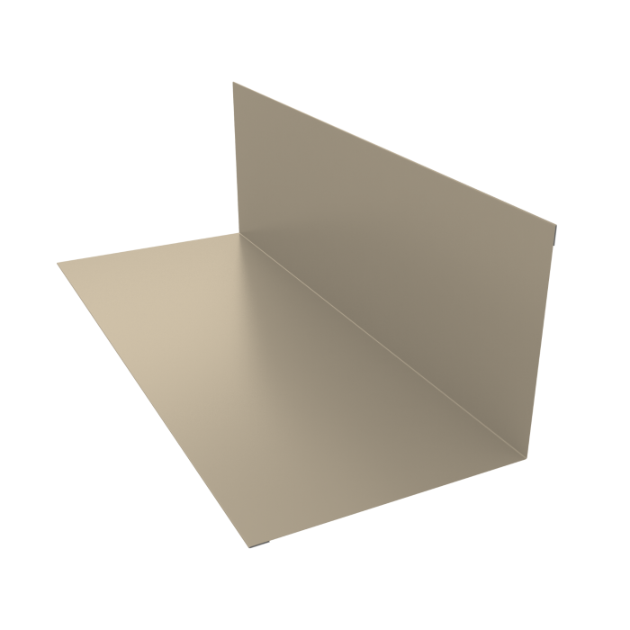 Планка примыкания 130х160мм 0,5 Satin с пленкой RAL 1015 светлая слоновая кость (2м)