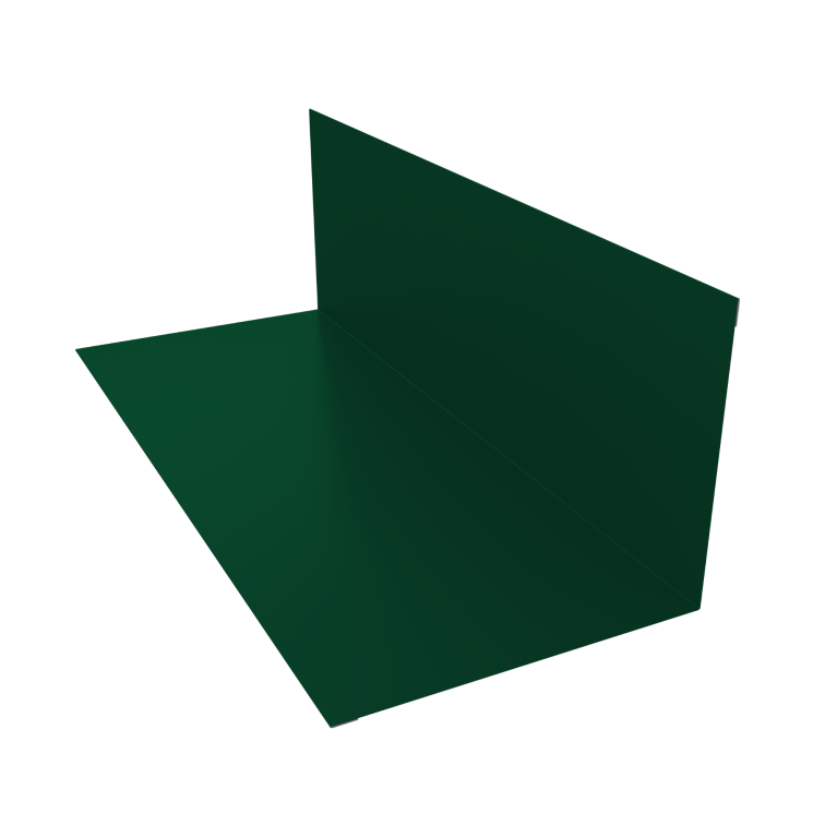 Планка примыкания 130х160мм 0,5 Satin с пленкой RAL 6005 зеленый мох (2м)