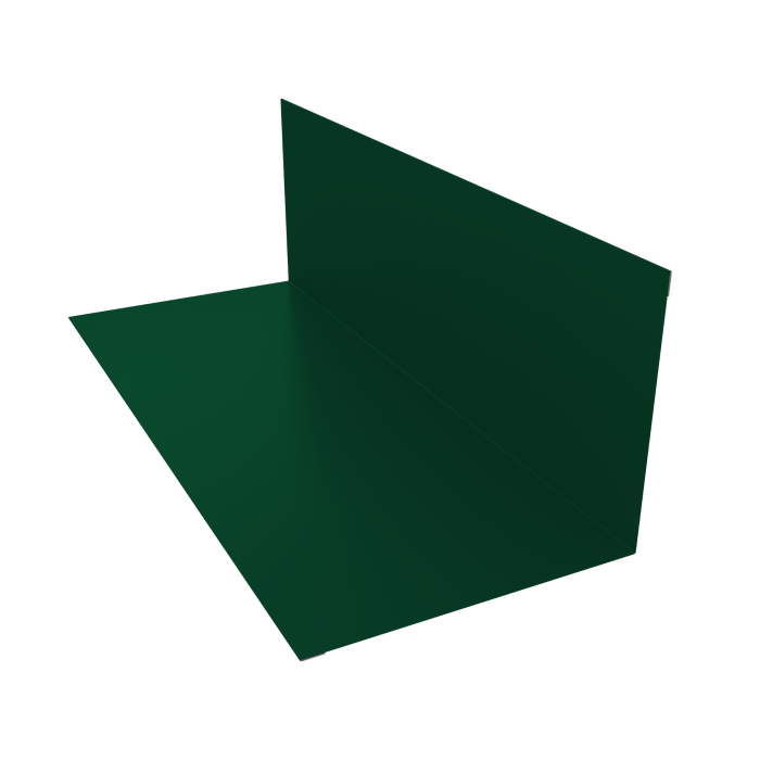 Планка примыкания 130х160мм 0,5 Satin с пленкой RAL 6005 зеленый мох (3м)