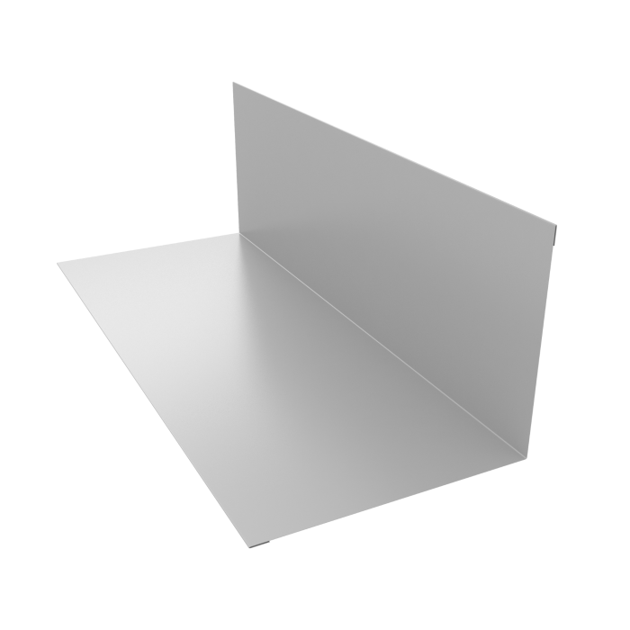 Планка примыкания 130х160мм 0,5 Satin с пленкой RAL 9003 сигнальный белый (2м)