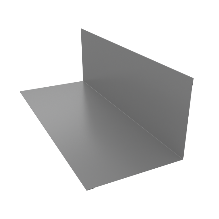 Планка примыкания 130х160мм 0,5 Satin с пленкой RAL 9006 бело-алюминиевый (3м)