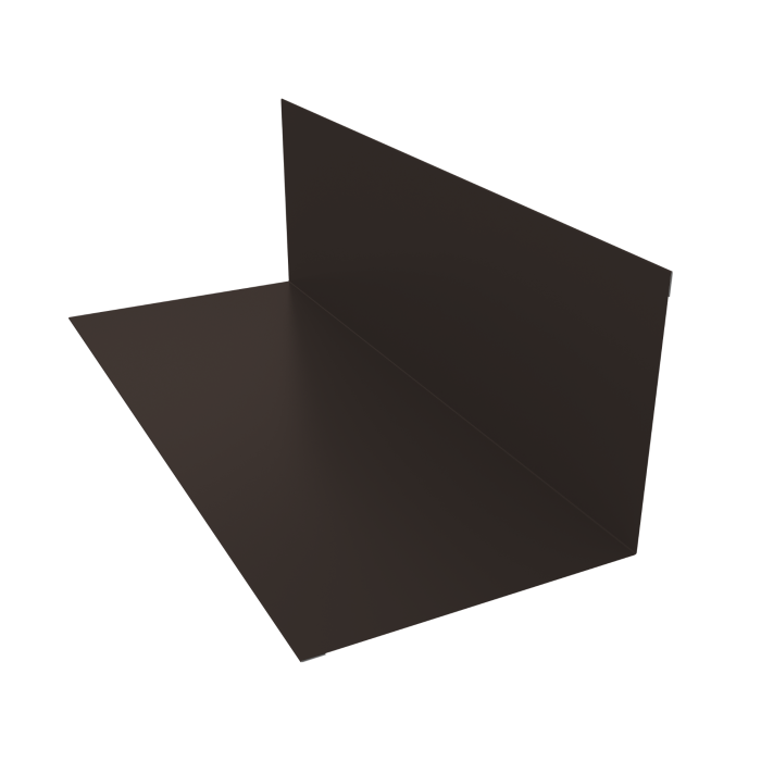 Планка примыкания 130х160мм 0,5 Satin с пленкой RR 32 темно-коричневый (3м)