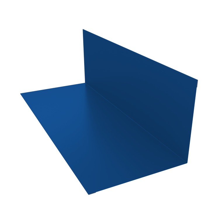 Планка примыкания 130х160мм 0,7 PE с пленкой RAL 5005 сигнальный синий (3м)