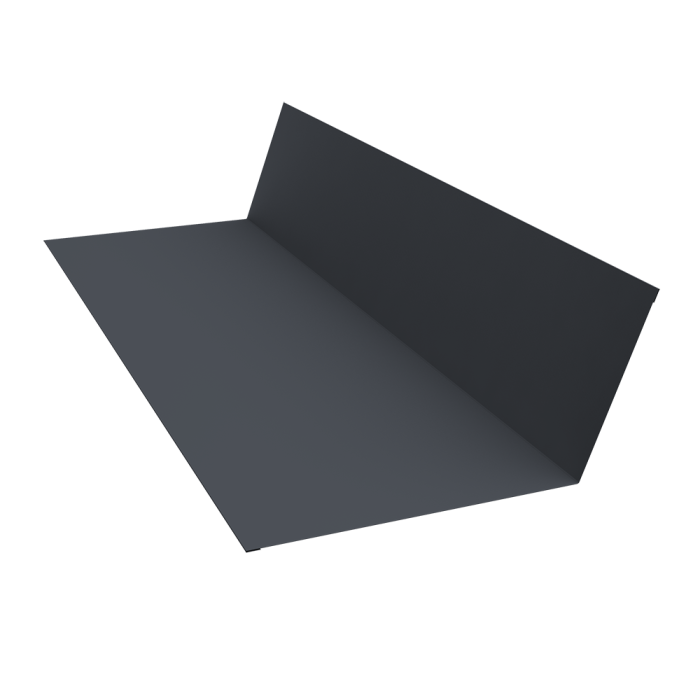 Планка примыкания 150х250 0,4 PE-Double с пленкой RAL 7024 мокрый асфальт (2м)