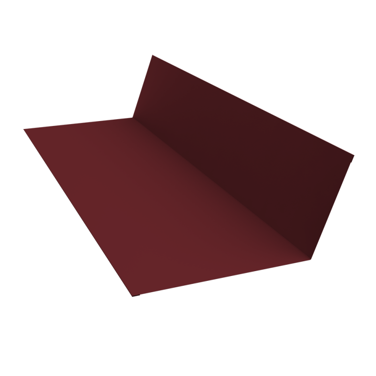 Планка примыкания 150х250 0,4 PE с пленкой RAL 3005 красное вино (2м)