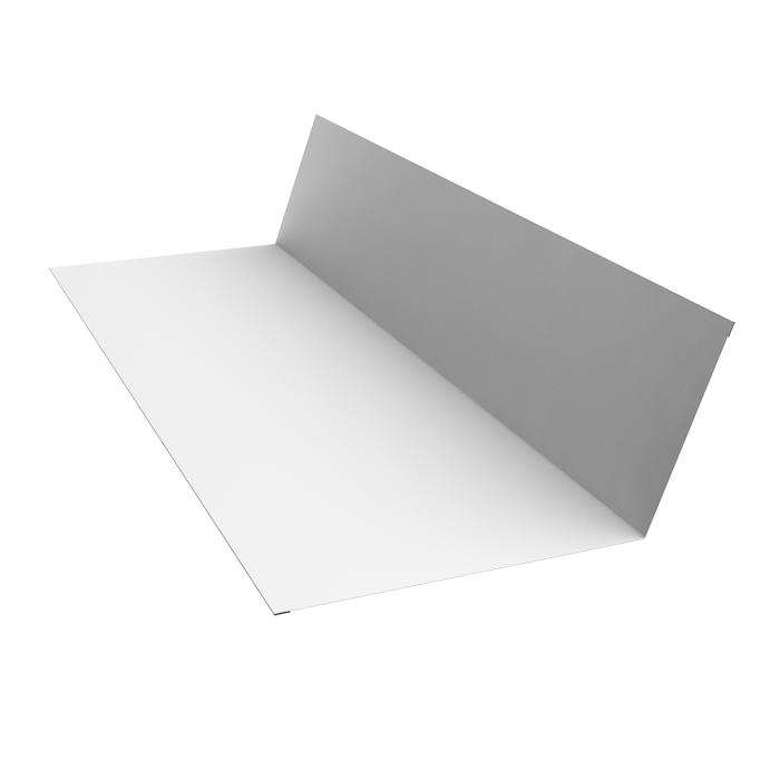 Планка примыкания 150х250 0,5 Satin с пленкой RAL 9003 сигнальный белый (2м)