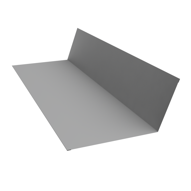 Планка примыкания 150х250 0,5 Satin с пленкой RAL 9006 бело-алюминиевый (3м)