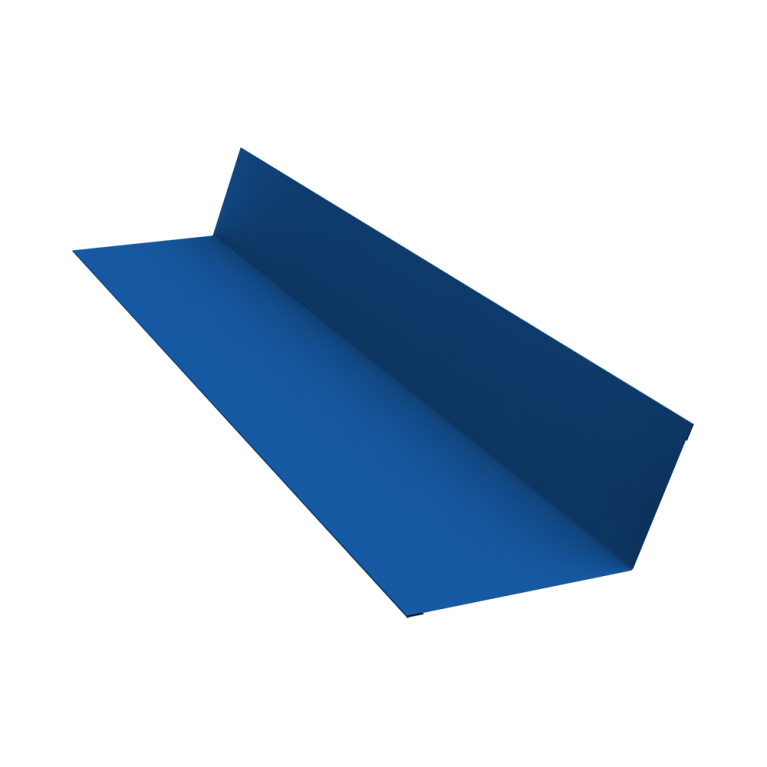 Планка примыкания 90х140 0,5 Satin с пленкой RAL 5005 сигнальный синий (3м)