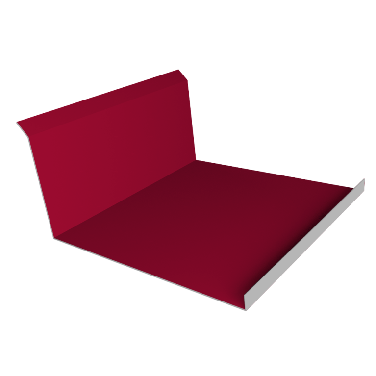 Планка примыкания нижняя 20х122х260х15 0,45 PE с пленкой RAL 3003 рубиново-красный (3м)