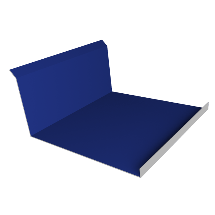 Планка примыкания нижняя 20х122х260х15 0,45 PE с пленкой RAL 5002 ультрамариново-синий (2м)