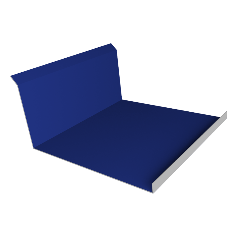 Планка примыкания нижняя 20х122х260х15 0,45 PE с пленкой RAL 5002 ультрамариново-синий (3м)