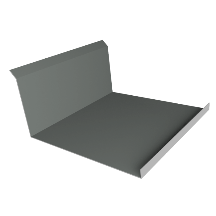 Планка примыкания нижняя 20х122х260х15 0,45 PE с пленкой RAL 7005 мышино-серый (3м)