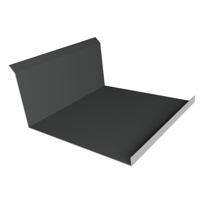 Планка примыкания нижняя 20х122х260х15 0,5 GreenCoat Pural BT, matt RR2H3 (RAL 7016 антрацитово-серый) (3м)