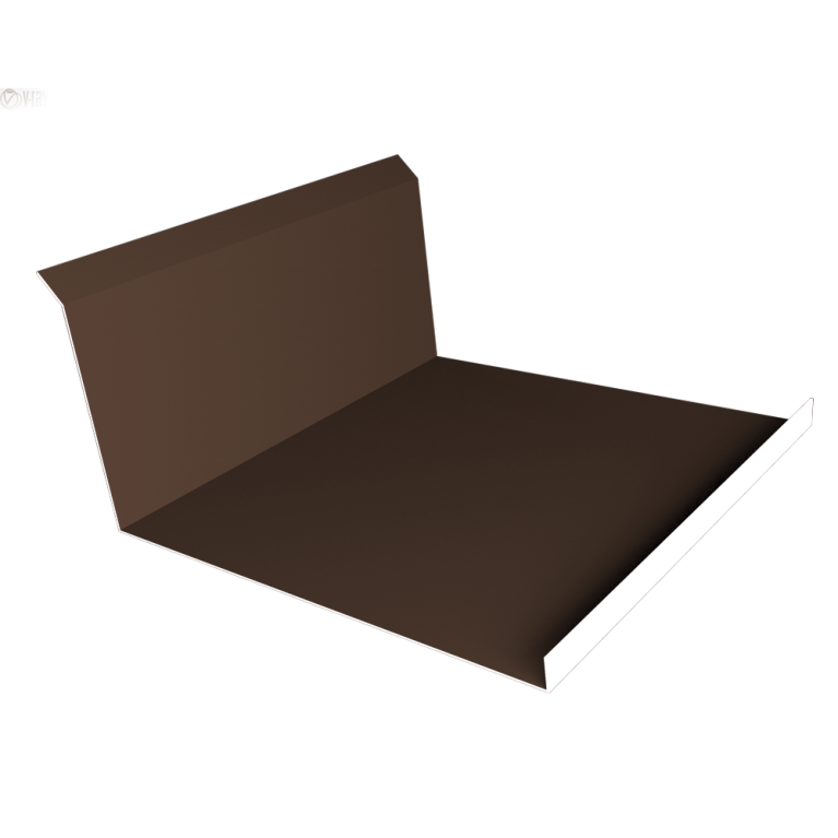 Планка примыкания нижняя 20х122х260х15 0,5 PE с пленкой RAL 8017 шоколад (3м)