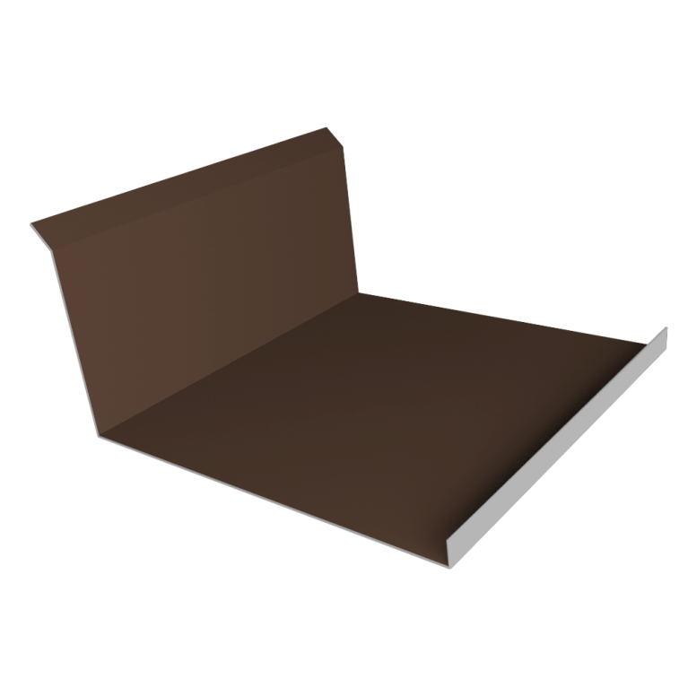 Планка примыкания нижняя 20х122х260х15 0,5 PurLite Matt RAL 8017 шоколад (2м)