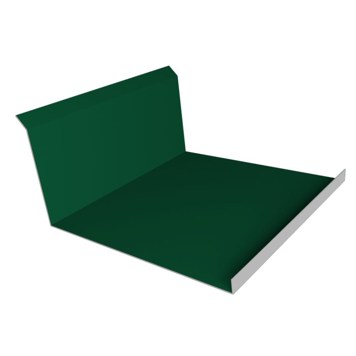 Планка примыкания нижняя 20х122х260х15 0,5 Satin Matt RAL 6005 зеленый мох (2м)