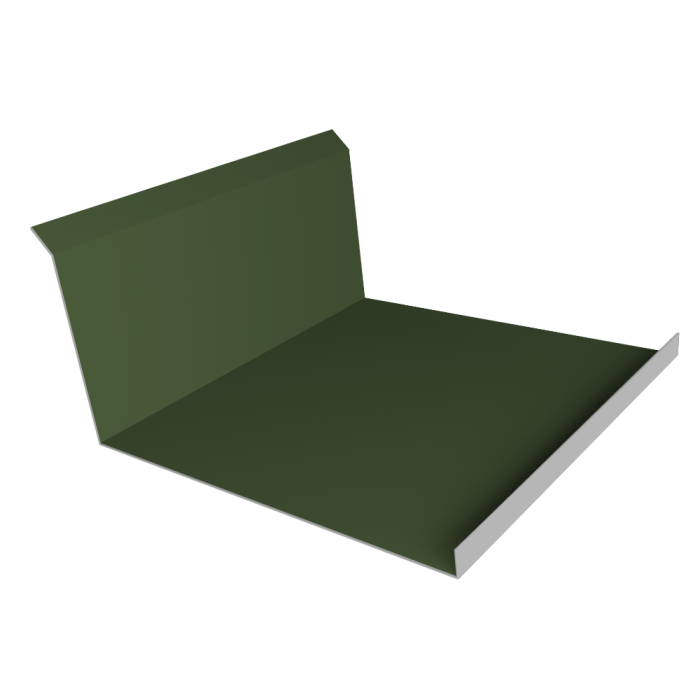 Планка примыкания нижняя 20х122х260х15 0,5 Satin Matt TX RAL 6020 хромовая зелень (3м)