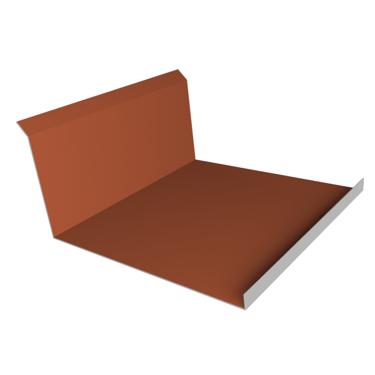 Планка примыкания нижняя 20х122х260х15 0,5 Satin Matt TX RAL 8004 терракота (2м)