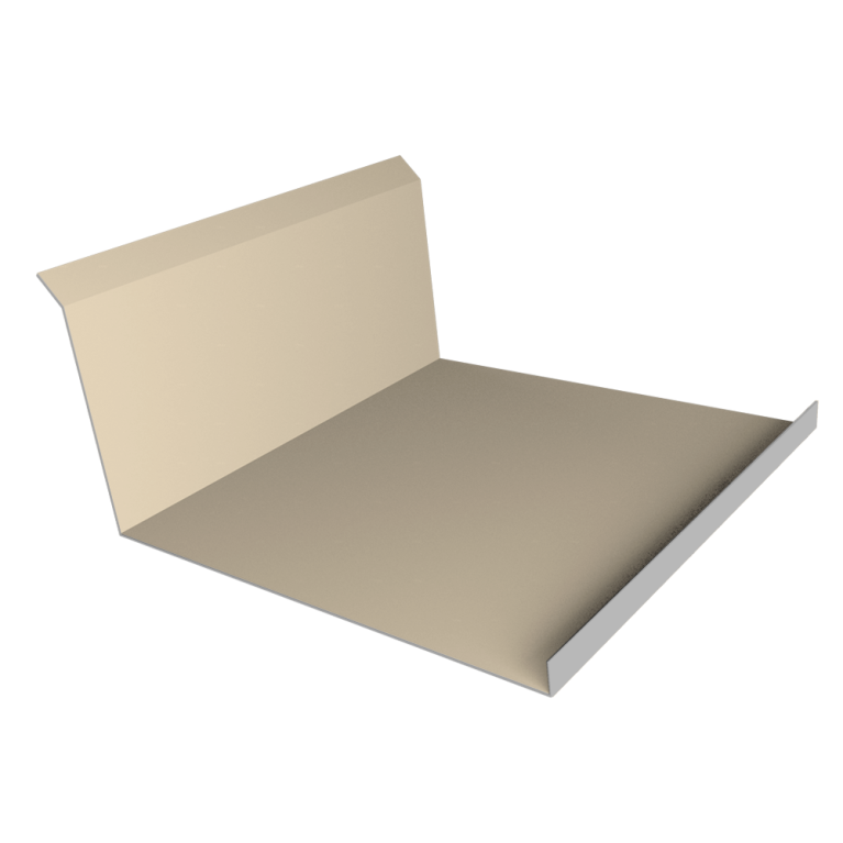 Планка примыкания нижняя 20х122х260х15 0,5 Satin с пленкой RAL 1015 светлая слоновая кость (3м)