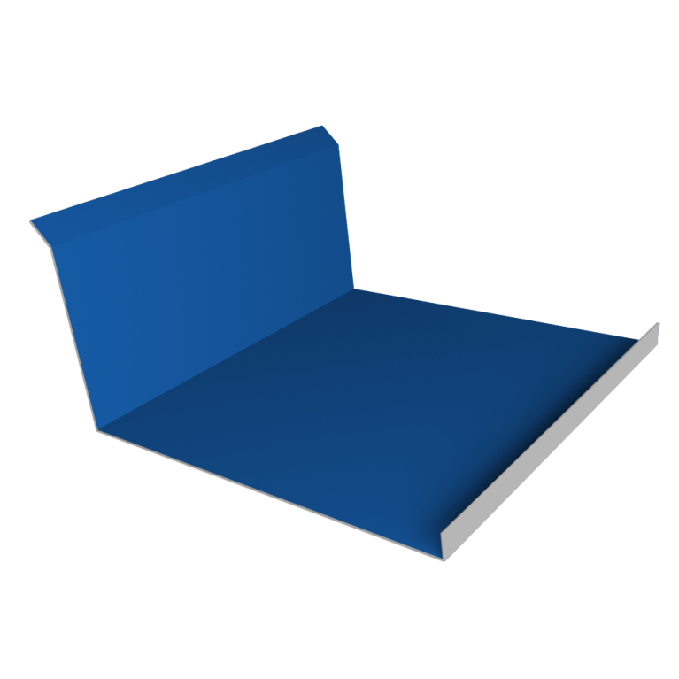 Планка примыкания нижняя 20х122х260х15 0,5 Satin с пленкой RAL 5005 сигнальный синий (2м)