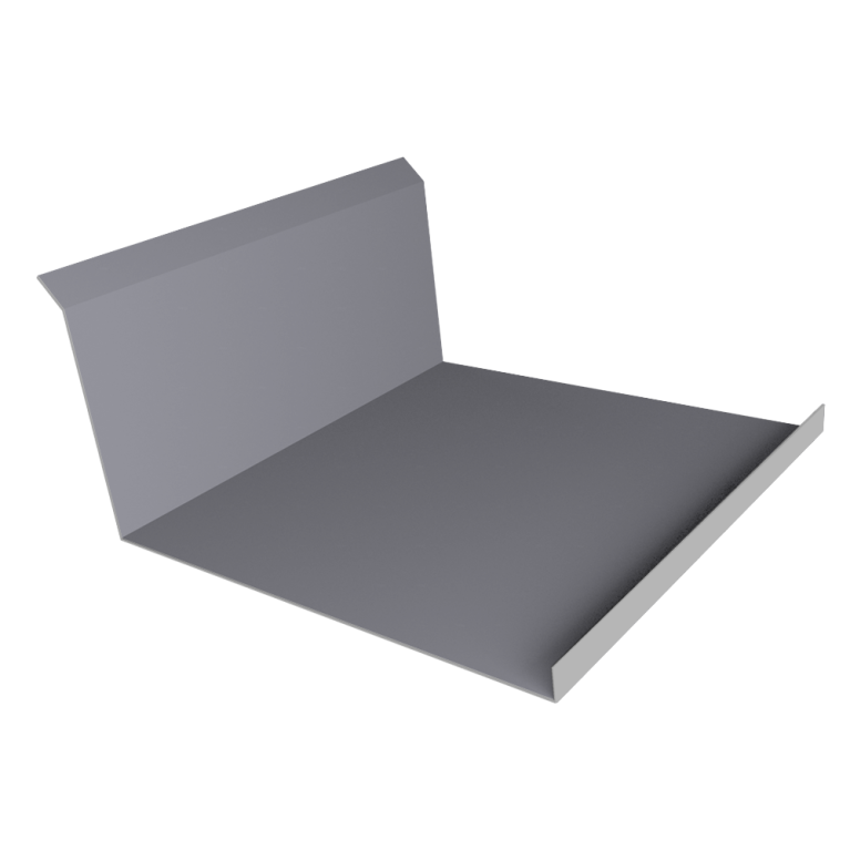 Планка примыкания нижняя 20х122х260х15 0,5 Satin с пленкой RAL 7004 сигнальный серый (3м)