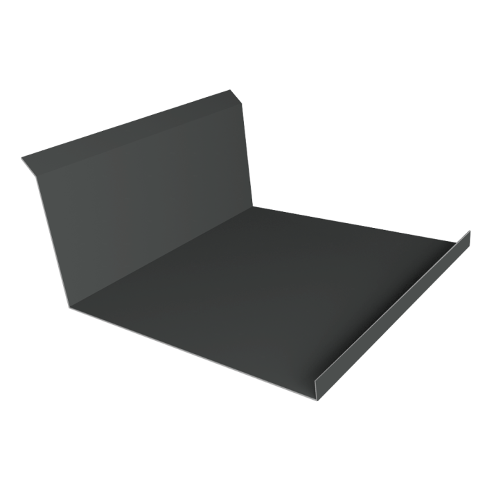 Планка примыкания нижняя 20х122х260х15 0,5 Velur X RAL 7016 антрацитово-серый (3м)