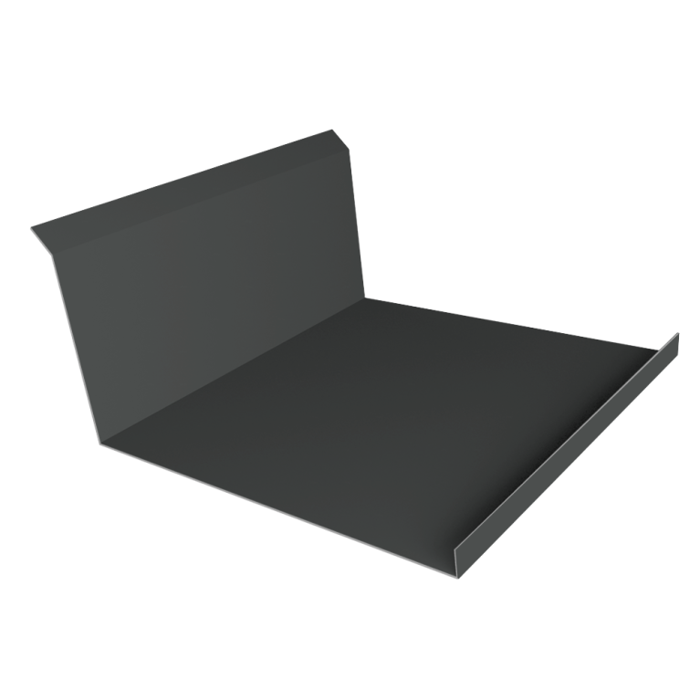 Планка примыкания нижняя 20х122х260х15 0,5 Velur X RAL 7016 антрацитово-серый (3м)