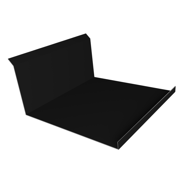 Планка примыкания нижняя 20х122х260х15 0,5 Velur X RAL 9005 черный (2м)