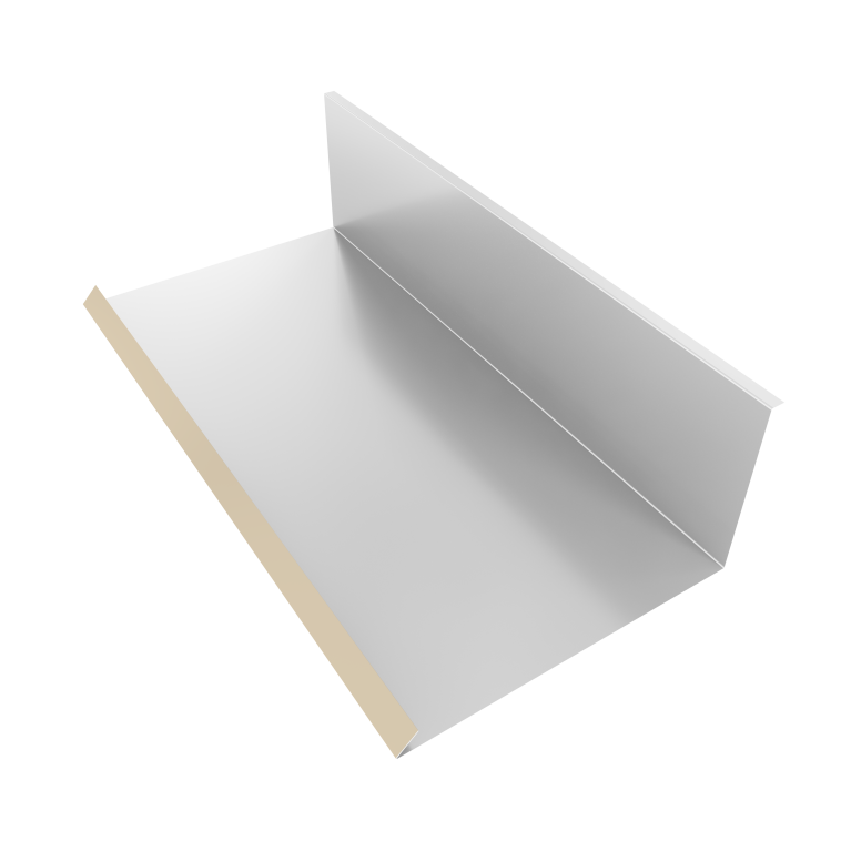 Планка примыкания нижняя к трубе 130х240 0,45 PE с пленкой RAL 1015 светлая слоновая кость (3м)
