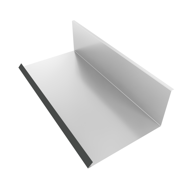 Планка примыкания нижняя к трубе 130х240 0,5 Satin с пленкой RAL 7016 антрацитово-серый (3м)