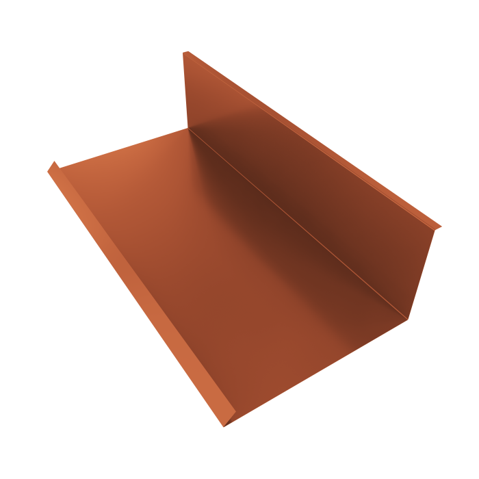 Планка примыкания нижняя к трубе 130х240 0,5 Velur X RAL 8004 терракота (2м)