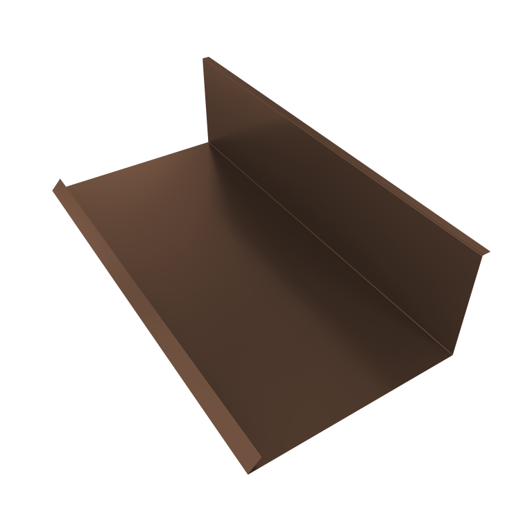 Планка примыкания нижняя к трубе 130х240 0,5 Velur X RAL 8017 шоколад (3м)